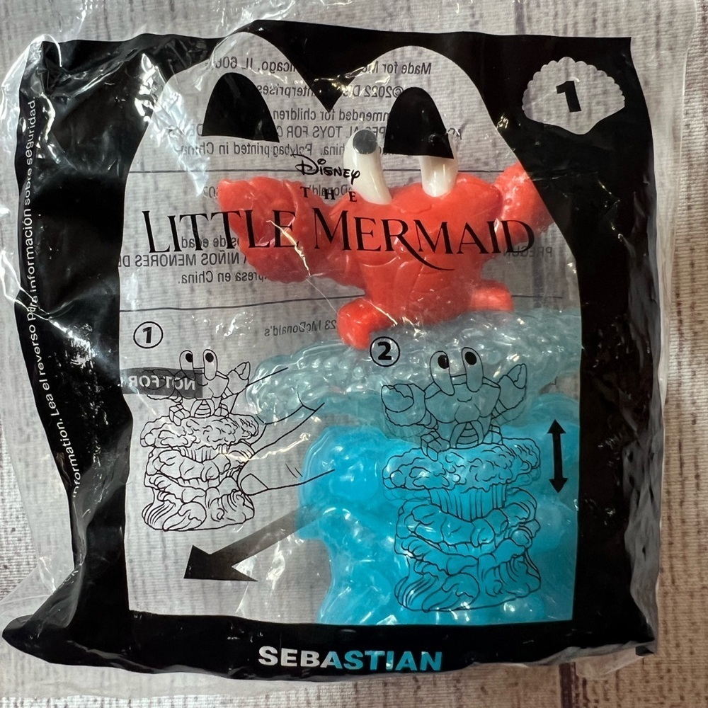 NWOT McDonald’s Disney Little Mermaid Sebastian 2023 Toy‎ #1 Sealed